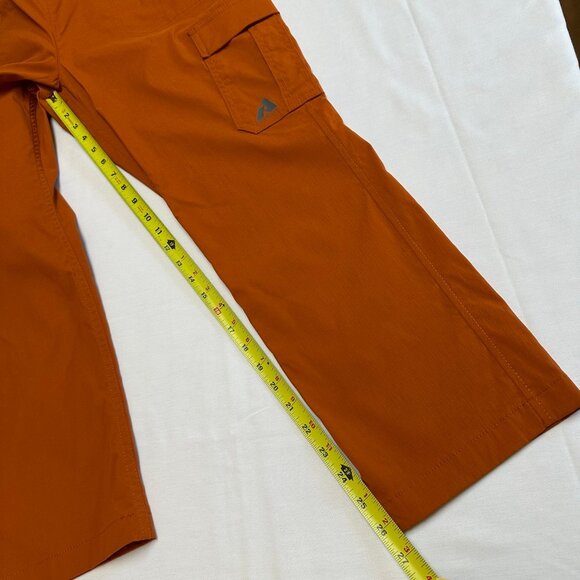 Eddie Bauer Womens First Ascent Pants Size 12 Hiking Outdoors Orange Nylon Cargo - Picture 10 of 12